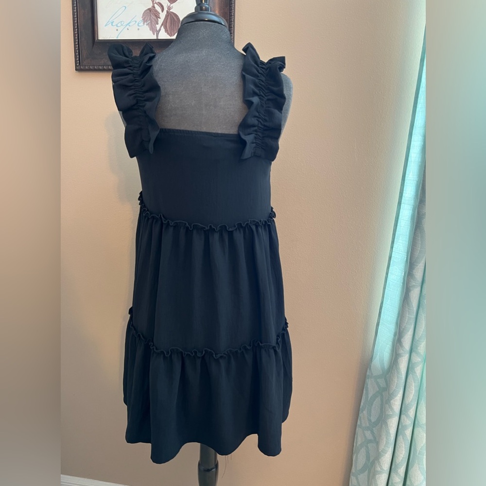 Black ODDY Ruffle Dress - Picture 2 of 9